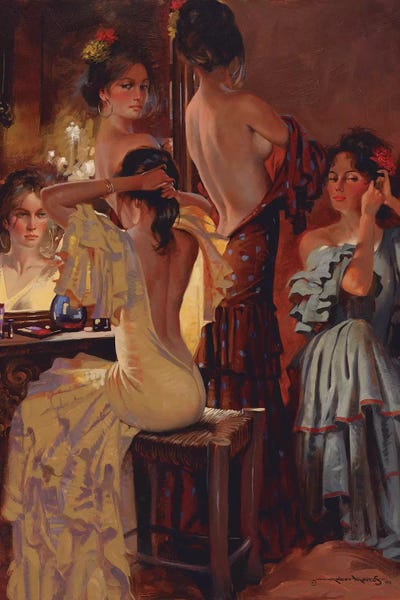 Illuminated Oil Paintings: Dressing Room by Maher Morcos