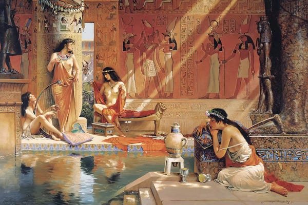Middle Eastern Artists: Egyptian Bathers by Maher Morcos