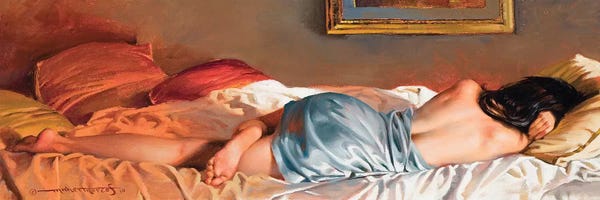 Draped In Realism: Fold In Blue by Maher Morcos