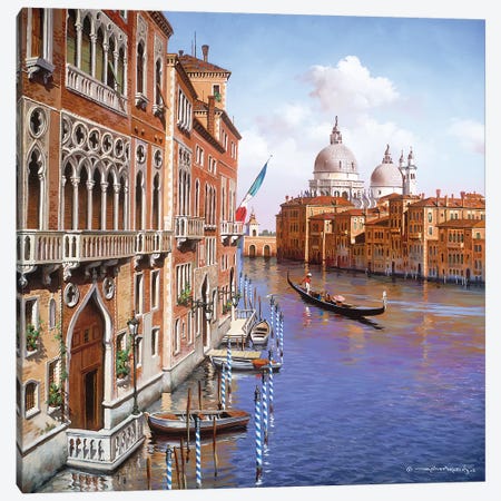 Grand Canal Canvas Print #MHM40} by Maher Morcos Canvas Artwork