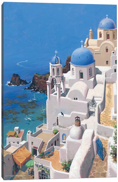 Greek Paradise Canvas Art Print - Maher Morcos