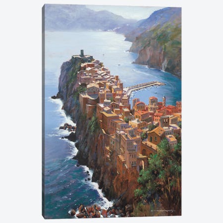 High Above Vernezza (Italy) Canvas Print #MHM45} by Maher Morcos Canvas Print