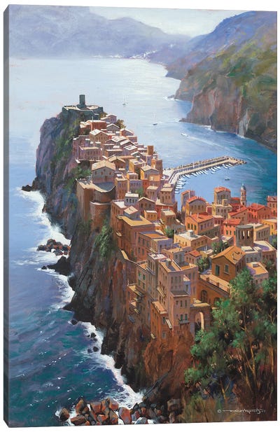 High Above Vernezza (Italy) Canvas Art Print - Maher Morcos