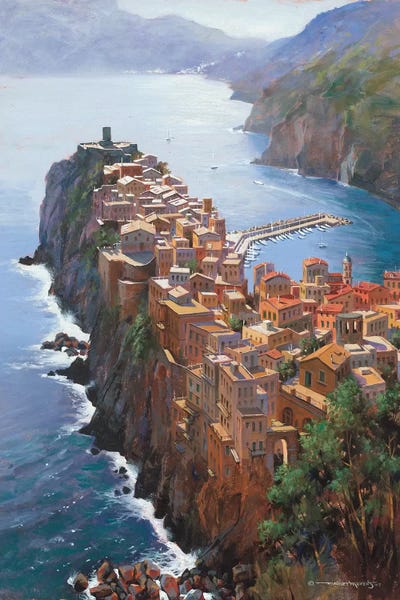 Maher Morcos: High Above Vernezza (Italy) by Maher Morcos