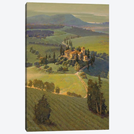 Hills Of Tuscany Canvas Print #MHM46} by Maher Morcos Canvas Art Print