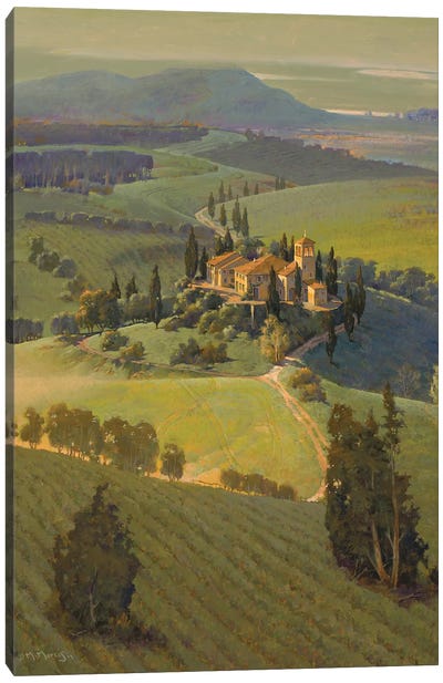 Hills Of Tuscany Canvas Art Print - Maher Morcos