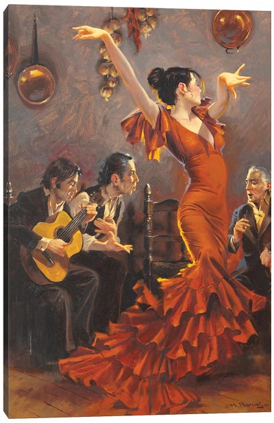 Hit Me More Canvas Art Print - Flamenco Art
