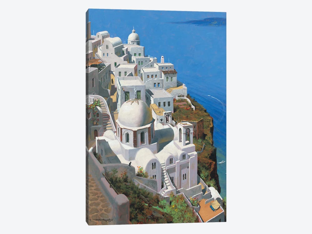 Hot Day In Santorini by Maher Morcos 1-piece Canvas Artwork