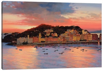Italian Sunset Canvas Art Print - Maher Morcos