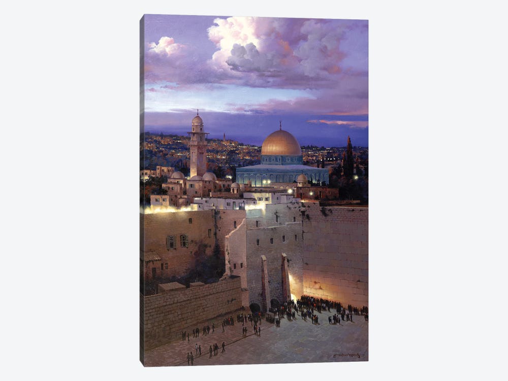 Jerusalem Sunset by Maher Morcos 1-piece Canvas Artwork