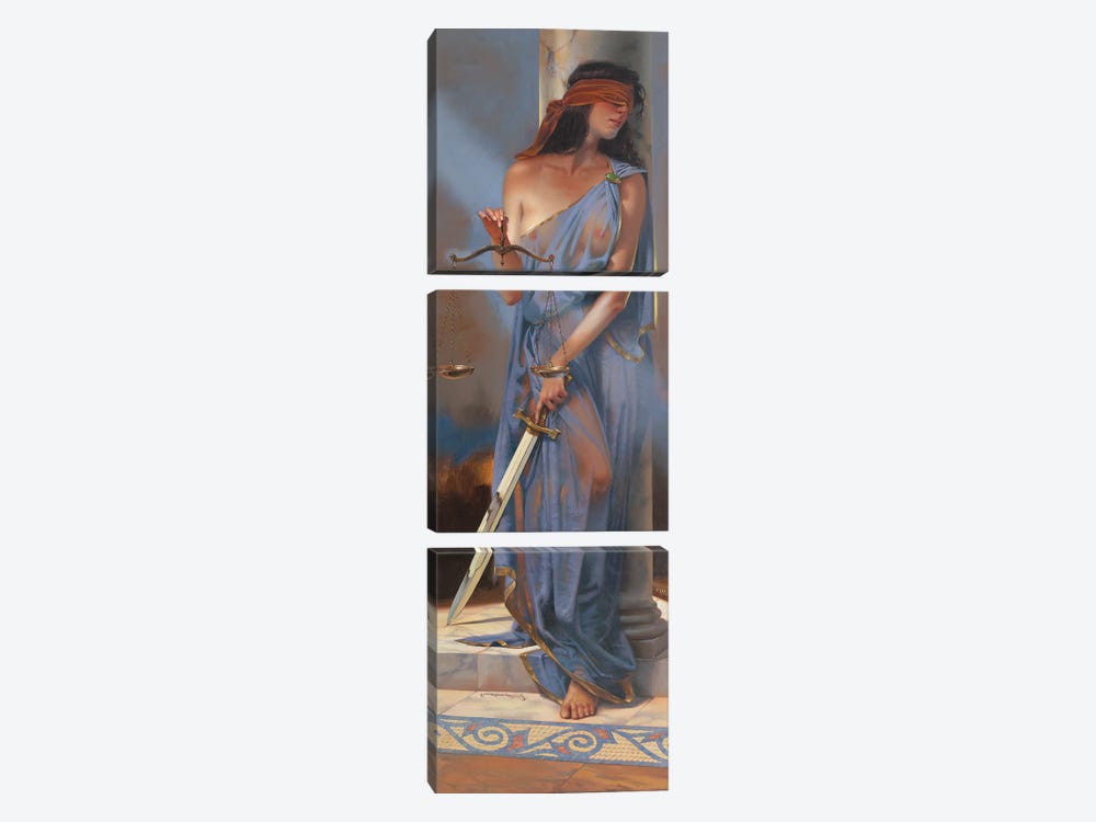 Lady Justice by Maher Morcos 3-piece Canvas Art Print