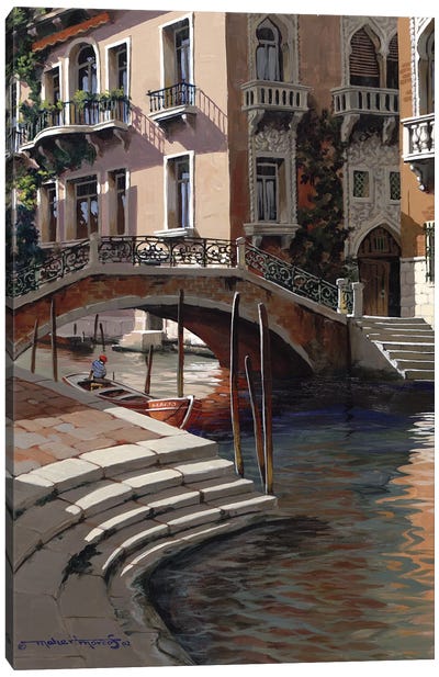 Afternoon In Venice Canvas Art Print - Maher Morcos