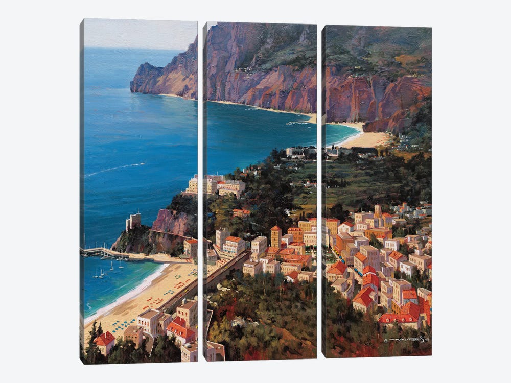 Monterosso Al Mare (Cinque Terre, Italy) by Maher Morcos 3-piece Canvas Artwork