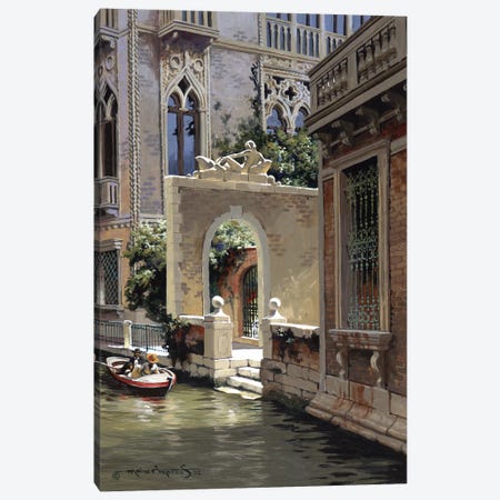 Morning In Venice Canvas Print #MHM70} by Maher Morcos Art Print