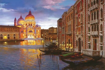 Night In Venice by Maher Morcos multi panel art