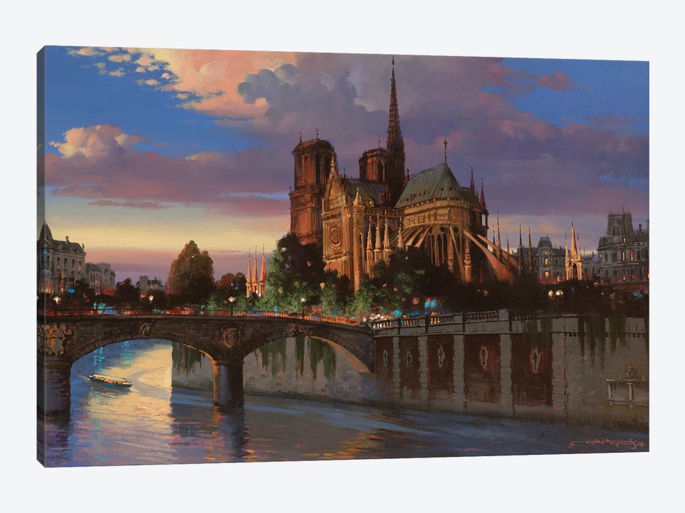 Notre Dame De Paris by Maher Morcos 1-piece Canvas Art Print