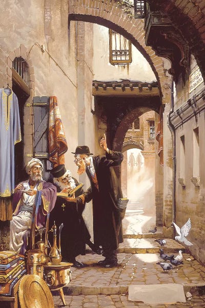 Old Friends At Via Deloresa by Maher Morcos canvas print