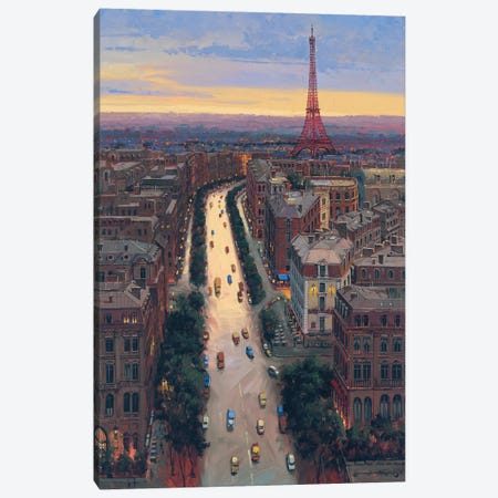 Paris Canvas Print #MHM82} by Maher Morcos Canvas Wall Art