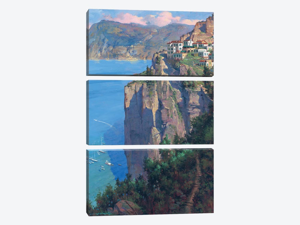 Amalfi Coast by Maher Morcos 3-piece Canvas Artwork