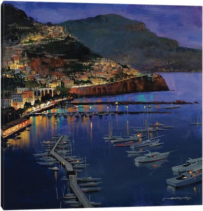 Amalfi Glow Canvas Art Print - Amalfi Coast Art