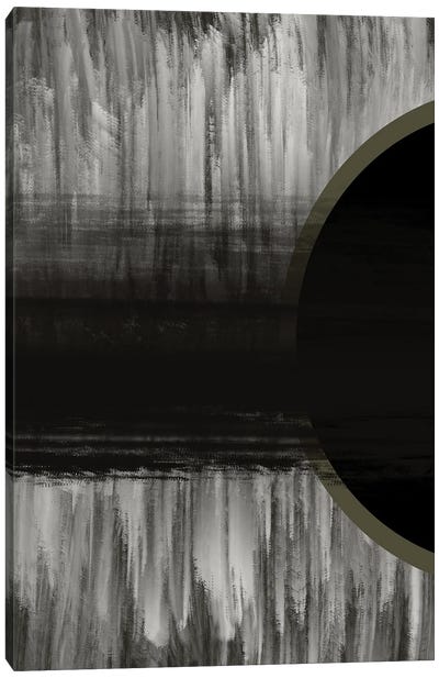 Neutral Abstract - Black Canvas Art Print