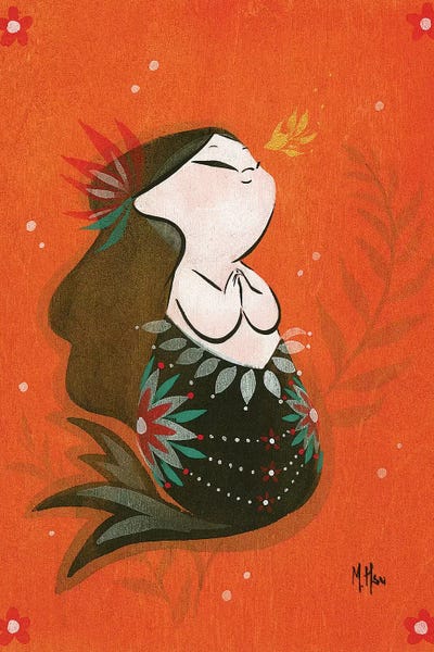 Goldfish Mermaid - Bubble Wish by Martin Hsu canvas print