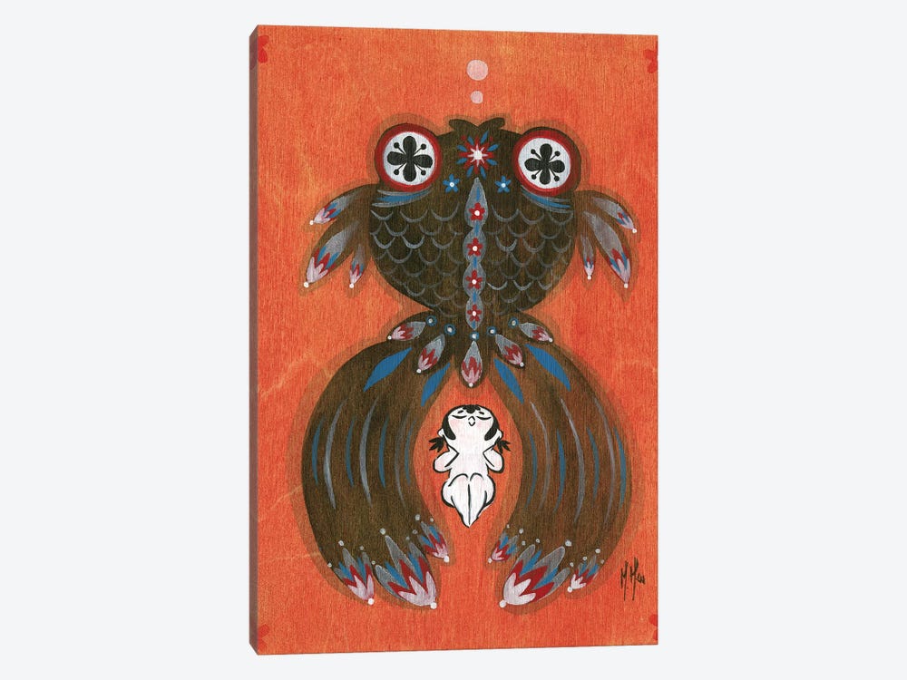 Folk Blessings - Goldfish by Martin Hsu 1-piece Canvas Print