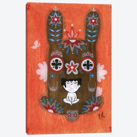 Folk Blessings - Bunny Canvas Print #MHS103} by Martin Hsu Canvas Art