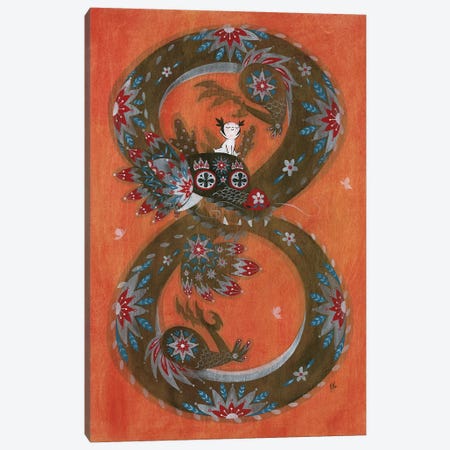 Folk Blessings - Dragon Canvas Print #MHS104} by Martin Hsu Canvas Art Print