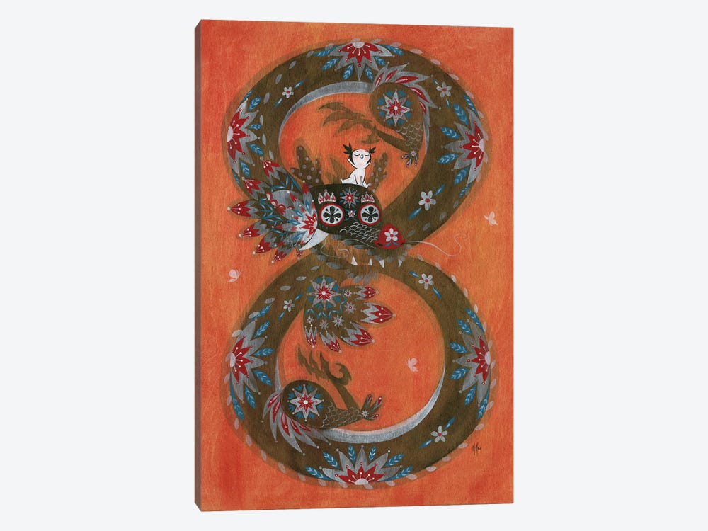Folk Blessings - Dragon by Martin Hsu 1-piece Canvas Print