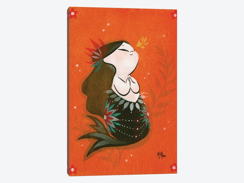 Goldfish Mermaid - Bubble Wish by Martin Hsu 1-piece Canvas Artwork