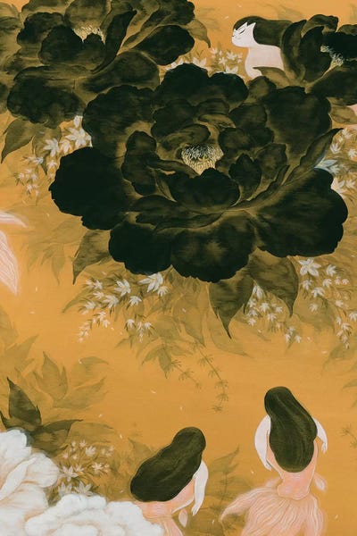 Peonies: Goldfish Mermaid - Peony And Ballerinas III by Martin Hsu