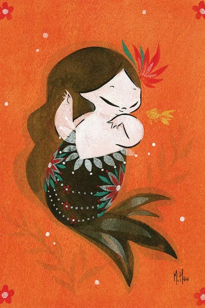 Goldfish Mermaid - Bubble Splash by Martin Hsu canvas print