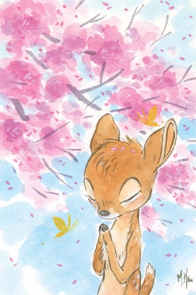 Martin Hsu: Cherry Blossom Fawn by Martin Hsu