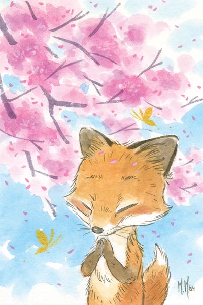 Cherry Blossoms: Cherry Blossom Fox by Martin Hsu