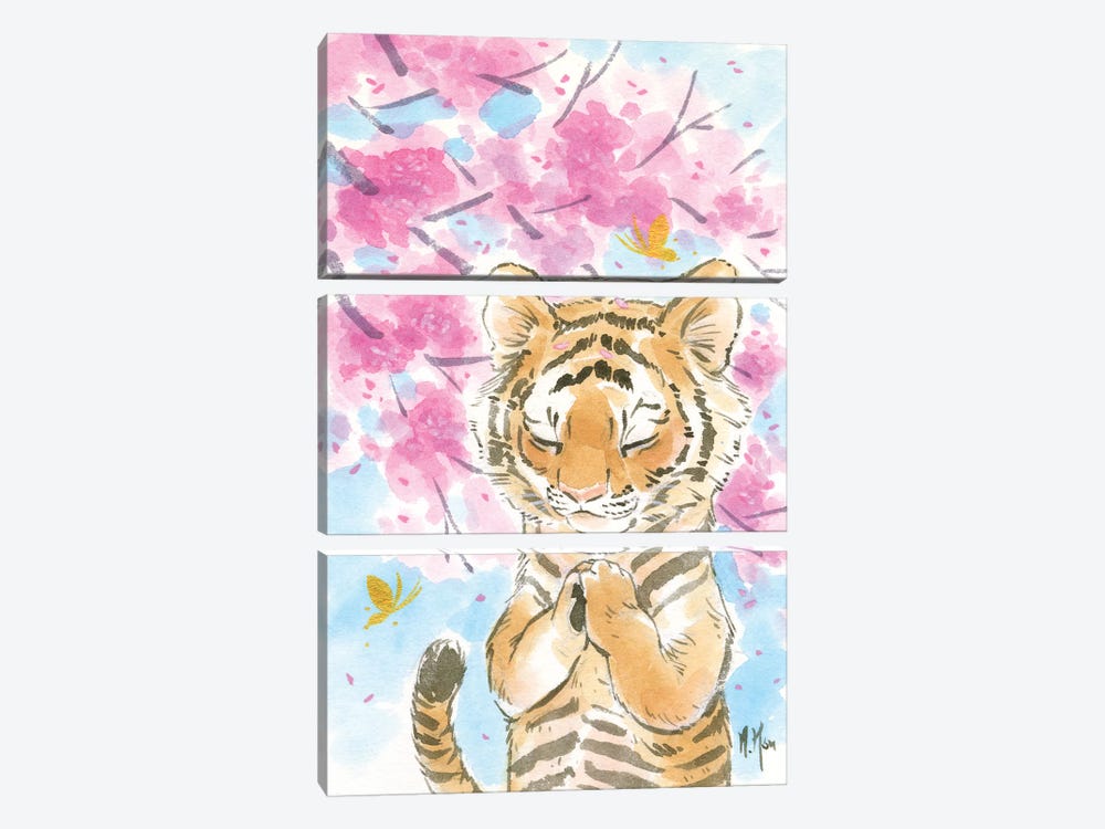 Cherry Blossom Tiger by Martin Hsu 3-piece Art Print