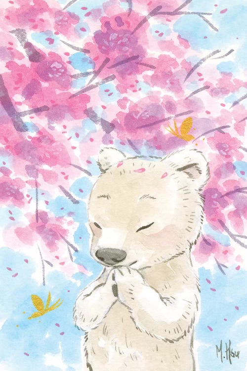 Cherry Blossom Polar Bear