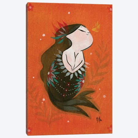 Goldfish Mermaid - Bubble Hope Canvas Print #MHS13} by Martin Hsu Art Print