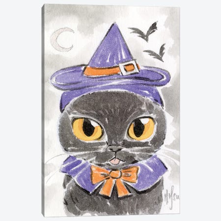Cat - Witch Canvas Print #MHS145} by Martin Hsu Canvas Print