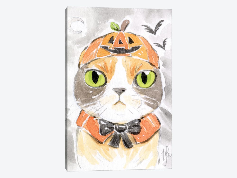 Cat - Pumpkin by Martin Hsu 1-piece Art Print