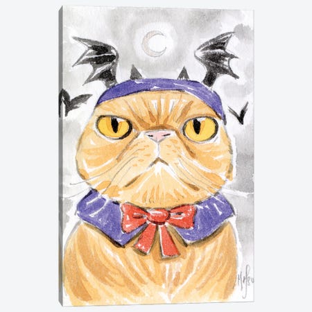 Cat - Dracula Canvas Print #MHS147} by Martin Hsu Canvas Print