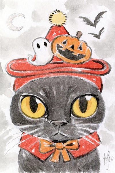 Martin Hsu: Cat - Spooky Hat by Martin Hsu