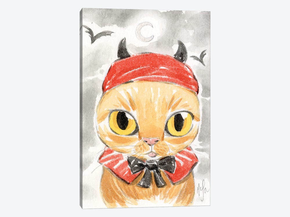 Cat - Devil by Martin Hsu 1-piece Canvas Artwork
