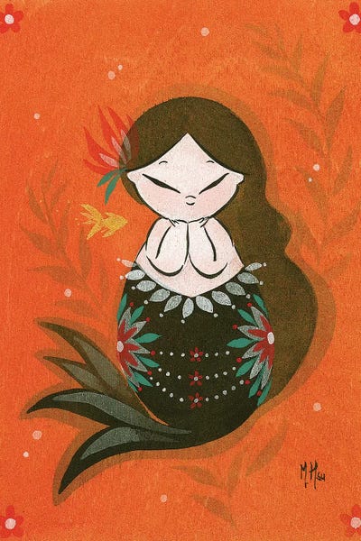 Goldfish Mermaid - Bubble Dream by Martin Hsu canvas print