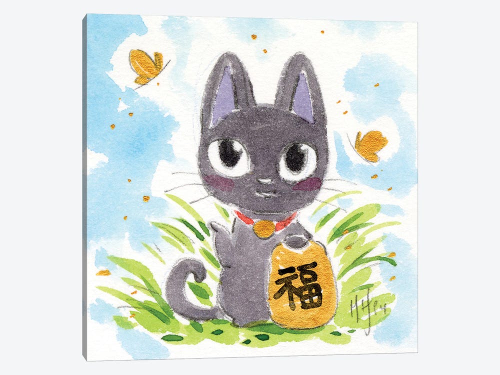 Lucky Kitty by Martin Hsu 1-piece Art Print