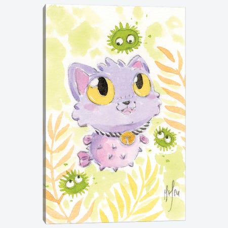 Puffer Fish Kitty Canvas Print #MHS156} by Martin Hsu Canvas Art