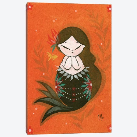 Goldfish Mermaid - Bubble Dream Canvas Print #MHS15} by Martin Hsu Canvas Wall Art