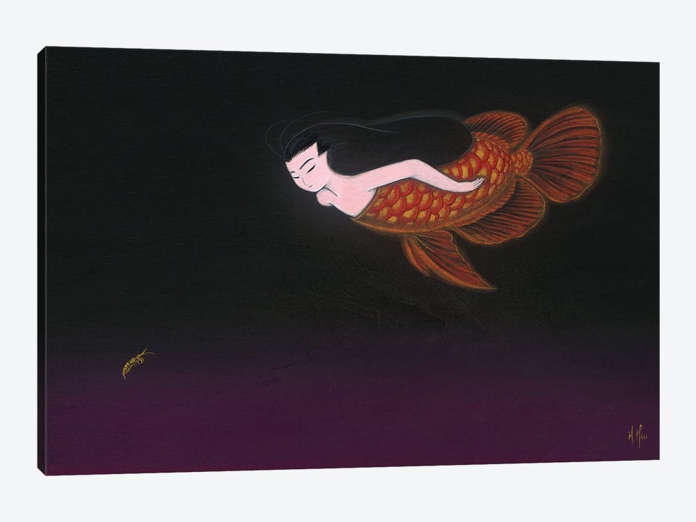 Red Dragon Mermaid by Martin Hsu 1-piece Canvas Art