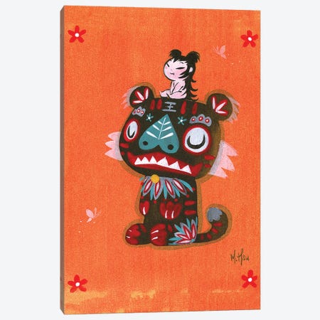 Year Of The Tiger, Smile Canvas Print #MHS174} by Martin Hsu Canvas Art