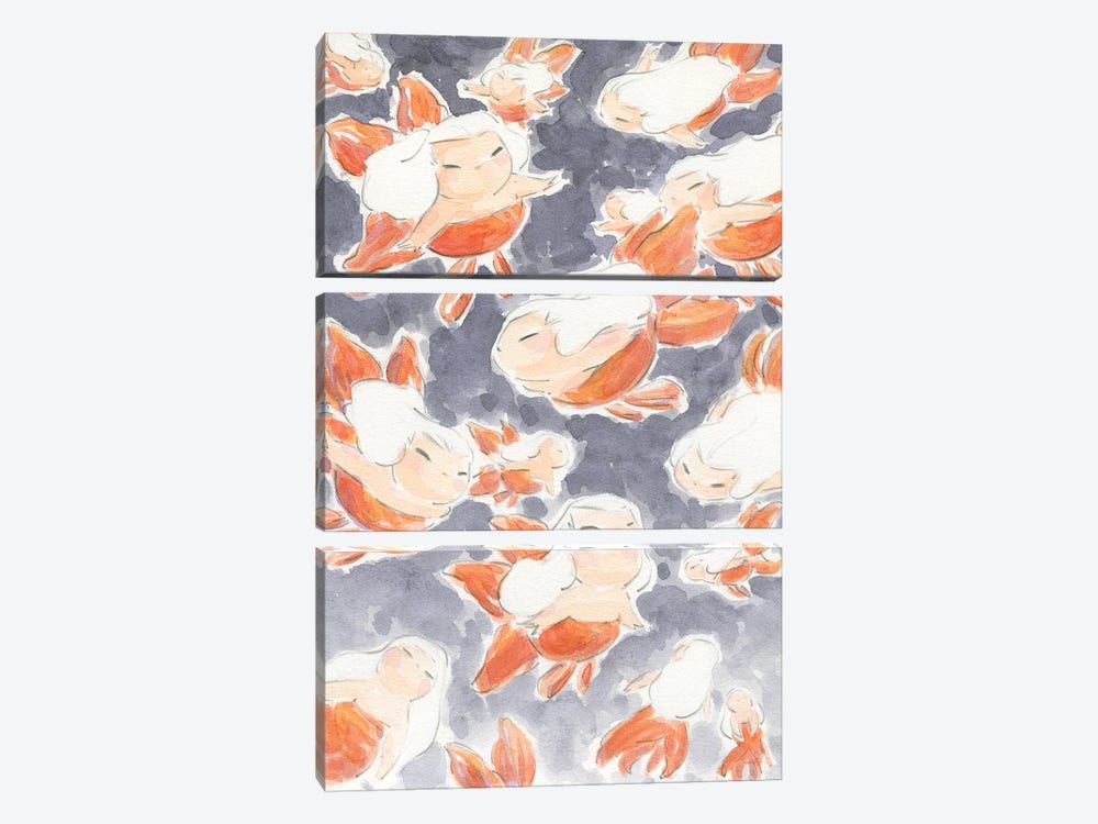 Goldfish Mermaids by Martin Hsu 3-piece Art Print